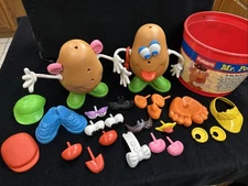 Vintage 1960s Mr. Potato Head Lot Hasbro Made In USA  Accessories