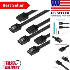 SATA III Data Cable 3 Pack - 6Gbps, 18 Inch - Secure Connection for HDD/SSD