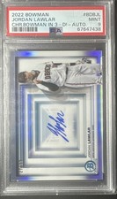 2022 Bowman Chrome Bowman In 3D Auto Jordan Lawlar PSA 9  #BDBJL 27/99