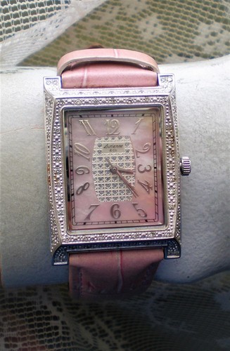 Designer AVIANNE & Co. 0.37CT DIAMOND Ladies WATCH WRISTWATCH Pink MOP Dial