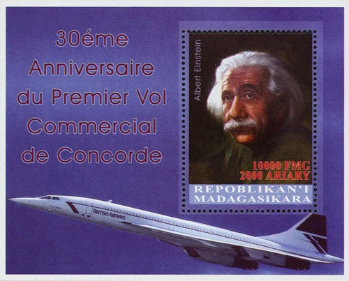 Hoja de recuerdo de vuelo comercial Albert Einstein Concorde como nueva - Foto 1 de 1