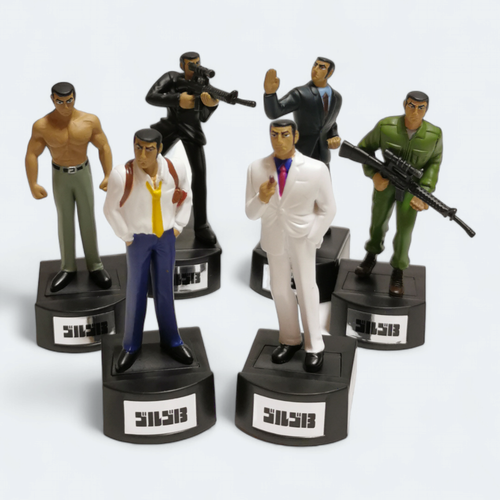 GOLGO 13 CHARACTERS DUKE TOGO 2.5" Mini Figure w Stand Lot of 6 Anime Toy Loose
