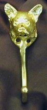 WELSH CORGI J Hook, Robe Hook, Coat Hook, Leash Hook Bronze