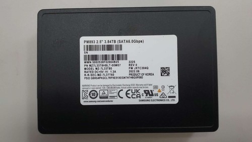 LOT DE SSD SATA III TLC SATA III TLC Samsung PM893 2,5" 240 Go 4,92 To 3,84 To 7,68 To - Photo 10/13