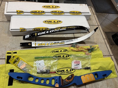 Gillo 27in ILF Barebow riser G1 (Gillo gold metal limbs) full set up - Picture 9 of 16
