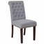 flash furniture hercules series light gray fabric parsons chair with rolled b...