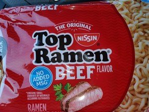 Nissin Top Ramen Noodle Soup Beef Flavor 3 Oz Package Has 5 No Added Msg Ebay