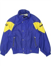Descente Womens Windbreaker Jacket Eu 44 Xl Blue Colourblock Polyester Bm26