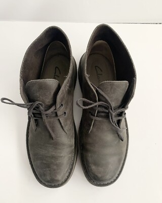 Clarks Desert Boots Mens Gray Leather Shoes Size 8 M | eBay display picture 1