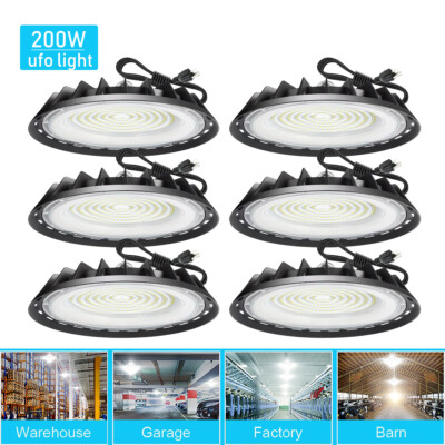 #ad 6 Pcs 200W UFO Led High Bay Light Commercial Industrial Warehouse Factory Light $109.77