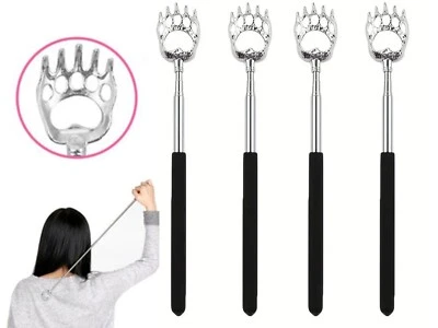 BUDGET BAZAAR BACK SCRATCHER EXTENDABLE CLAW METAL RAKE TELESCOPIC MASSAGER PORTABLE ITCH
