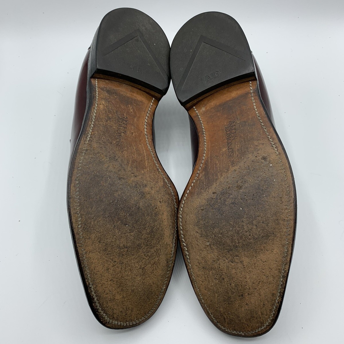 Allen Edmonds Men\'s Biscane Apron Toe Wine Leather Tassel Loafer Size 10C C Allen Edmonds Men Sz 9.5 A Biscane Apron Toe Wine Leather  main image 2