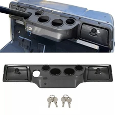 For Club Car DS 1982-UP Golf Cart Carbon Style Dash DashBoard Cover Cup Holders