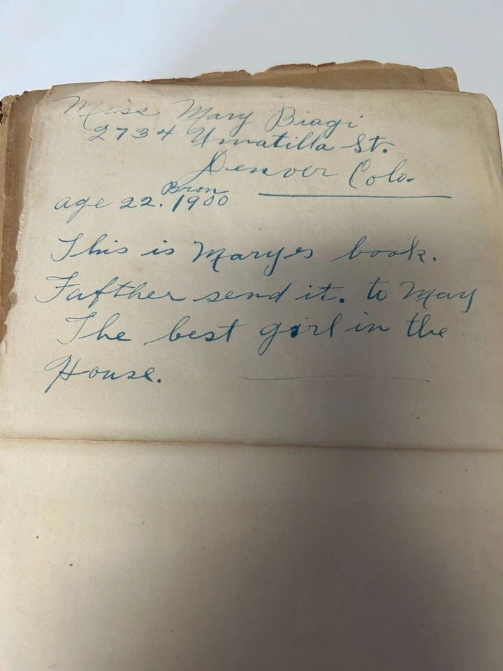 Biagi, Pellegine, and Kirk Families 1861 Bible- Great History! - Image 2 of 4