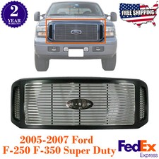 Grille Assembly Chrome Black For 2005-2007 Ford F-250 F-350 Super Duty Grille Assembly Chrome Black For 2005-2007 Ford F-250 F-350 Super Duty