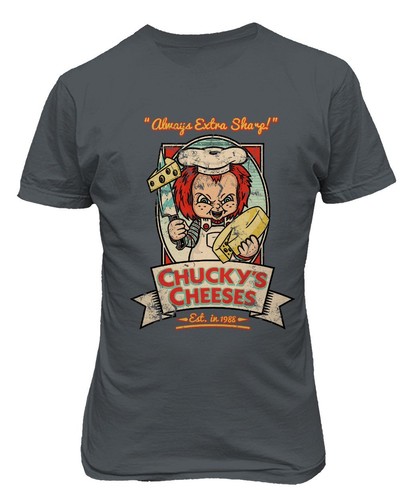 Chucky Cheeses Shirt Childs Play Funny Halloween Men's T-Shirt - 第 1/13 張圖片