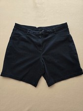 Nautica School Uniform Shorts Girls Size 20.5 Plus Blue Button Zip Flat Front