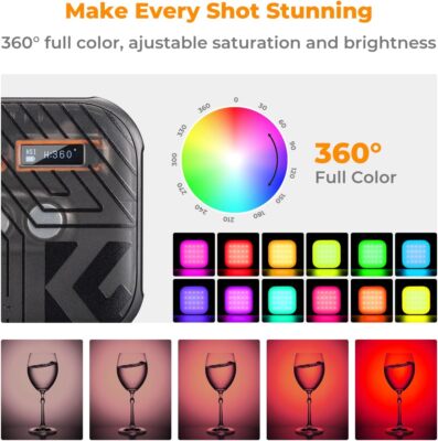 RGB Led Video Light Stick Wand, 2600-9600K Portable Studio Photography Lighting, 5000mAh Rechargeable Battery, 21 Lights Effects For YouTube, Painting, Vlog, Live Streaming, Self Broadcasting - View #9