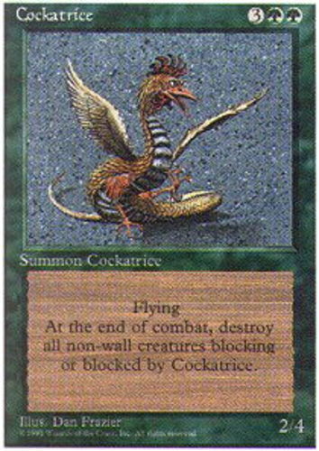 Cockatrice LP, English MTG Fourth Edition