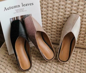 low heel slip on mules