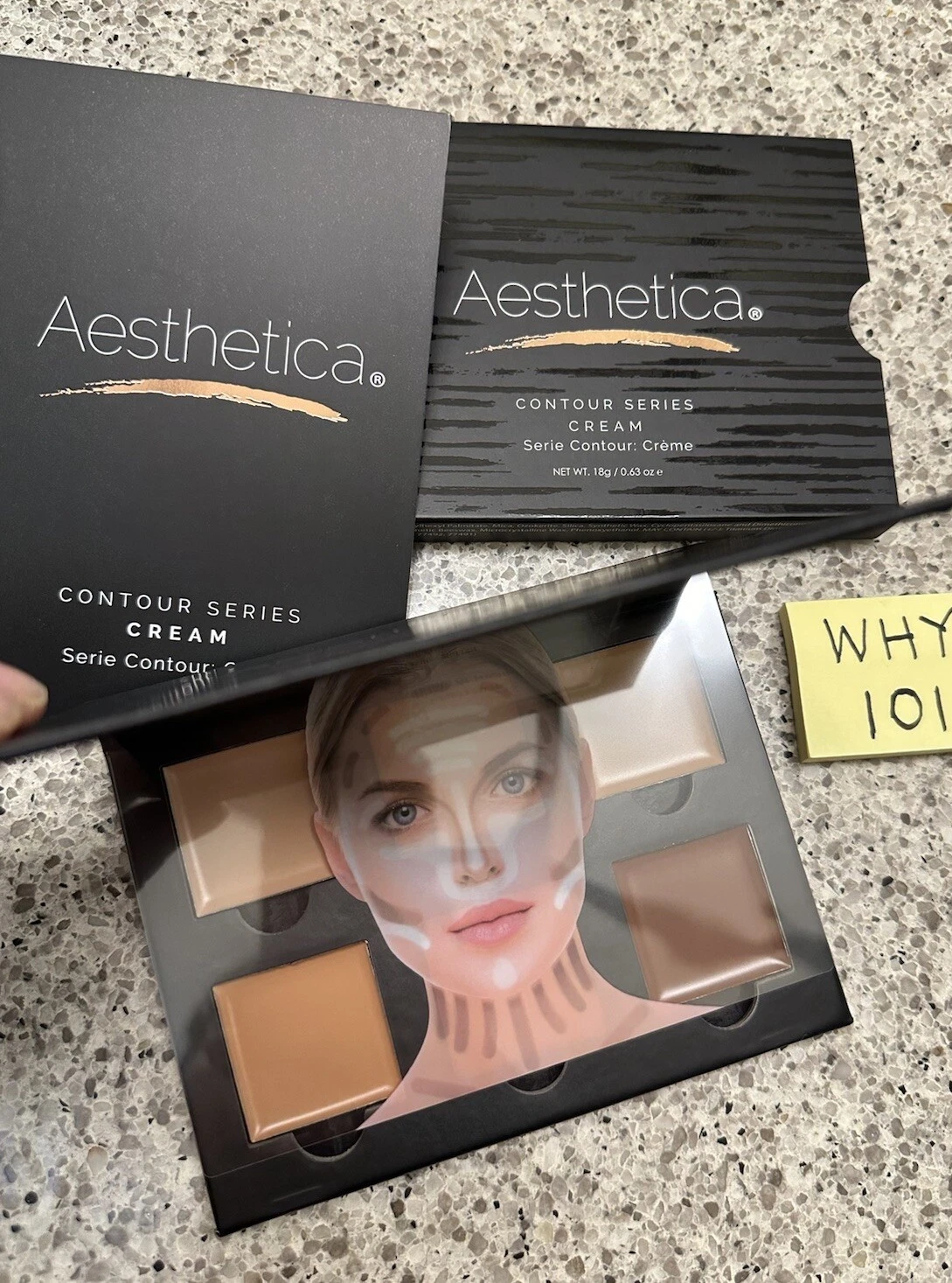 AESTHETICA Contour Series Palette Kit/Set CREAM 6-Shades FULL SZ Inc. Manual $40
