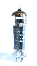 One 1960 Philco (Sylvania) 6BQ5 EL84 Power Amp. Tube - Gray Plate, Top O Getter