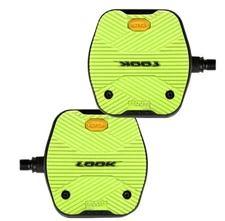 LOOK Geo City Grip Platform Pedal 9/16" Chromoly Axle Composite Body Lime Green