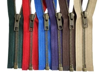 2pcs YKK #5 Antique Brass Metal Medium Weight Jacket Zipper Separating 17" - 27"