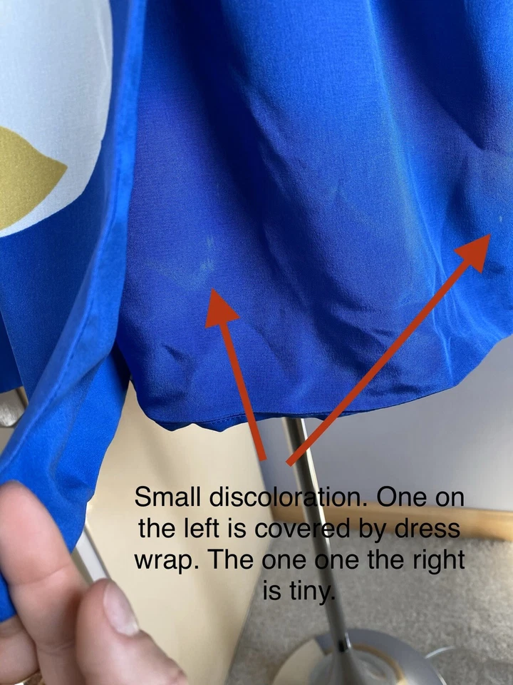 Vestido envolvente Tibi Josephine Blossom azul floral cuello en V talla 2 $368, 100 % seda, para mujer Foto 3 de 4