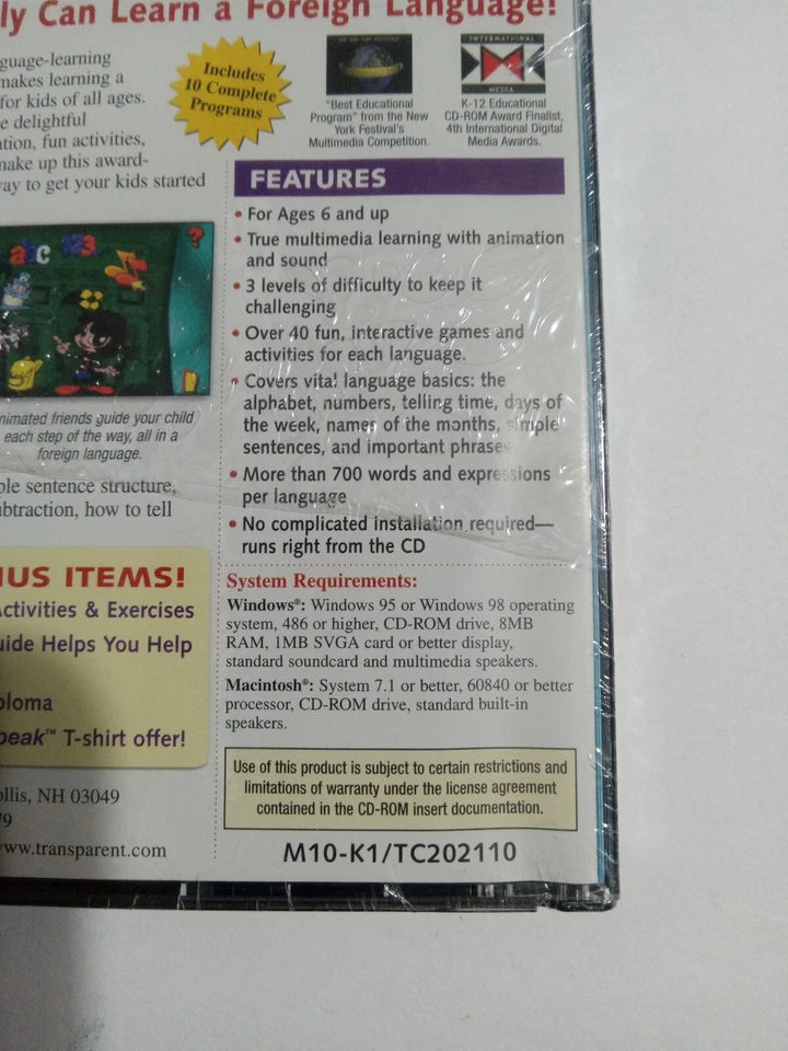 Transparent Language KidSpeak 10 in 1 Language Learning for PC. - Image 3 of 4