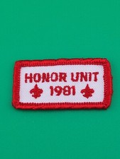 Honor Unit 1981 Award Patch Plastic Gauze Back BSA Scouts America