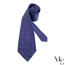 HART SCHAFFNER MARX Blue Paisley Silk Tie Made In USA W:3.25" EX COND