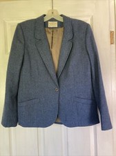 Miss PENDLETON Womens 100 Virgin Wool Blazer Jacket Navy Blue Size M