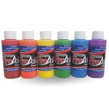 ProAiir Water Resistant Airbrush Makeup Rainbow UV/Neon Kit, 6 1oz Bottles