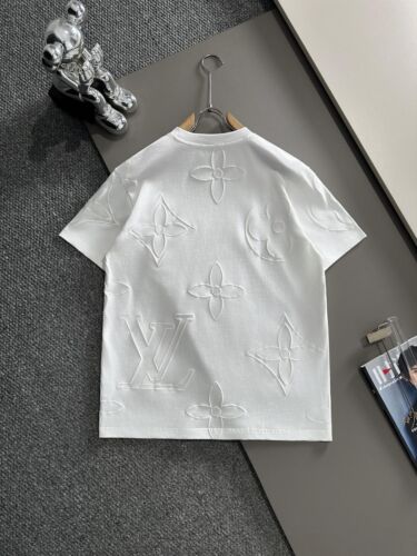 Embroidered logo round neck heavy craft short sleeved T-shirt - Picture 2 of 7