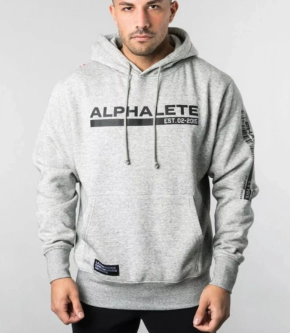 Alphalete Athletics Men's Tactical Hoodie Sweatshirt Gray ~Limited