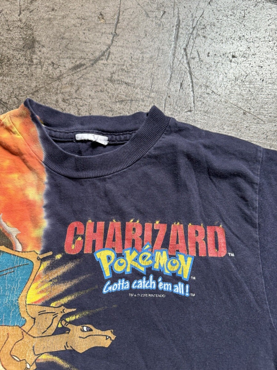 00’s Nintendo POKEMON CHARIZARD T-SHIRT Vintage 2000 Pokemon Charizard Official Nintendo Tie Dye T