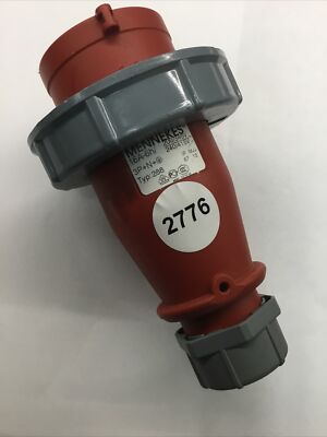 Mennekes Type 288 16A-6h 240-415V 3P Neutral Ground Plug Connector Red 