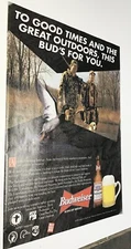 Vintage 1995 Budweiser Beer Great Outdoors Print Ad Hunting Ad#41228