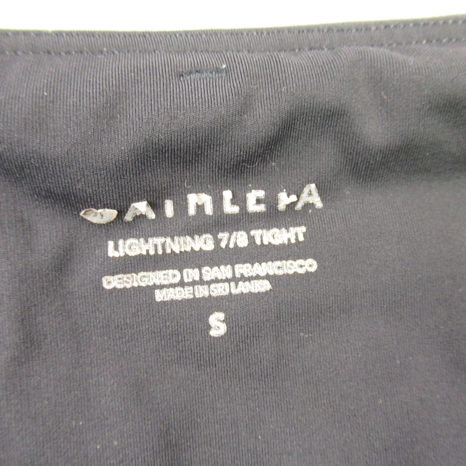 Athleta Leggings Womens Small Tapered Leg Stretch Lightweight Black Gym - Image 3 of 4
