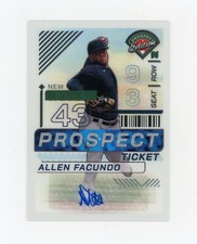 ALLEN FACUNDO 2024 Panini Prospect Edition Ticket Auto Rc #2 New York YANKEES