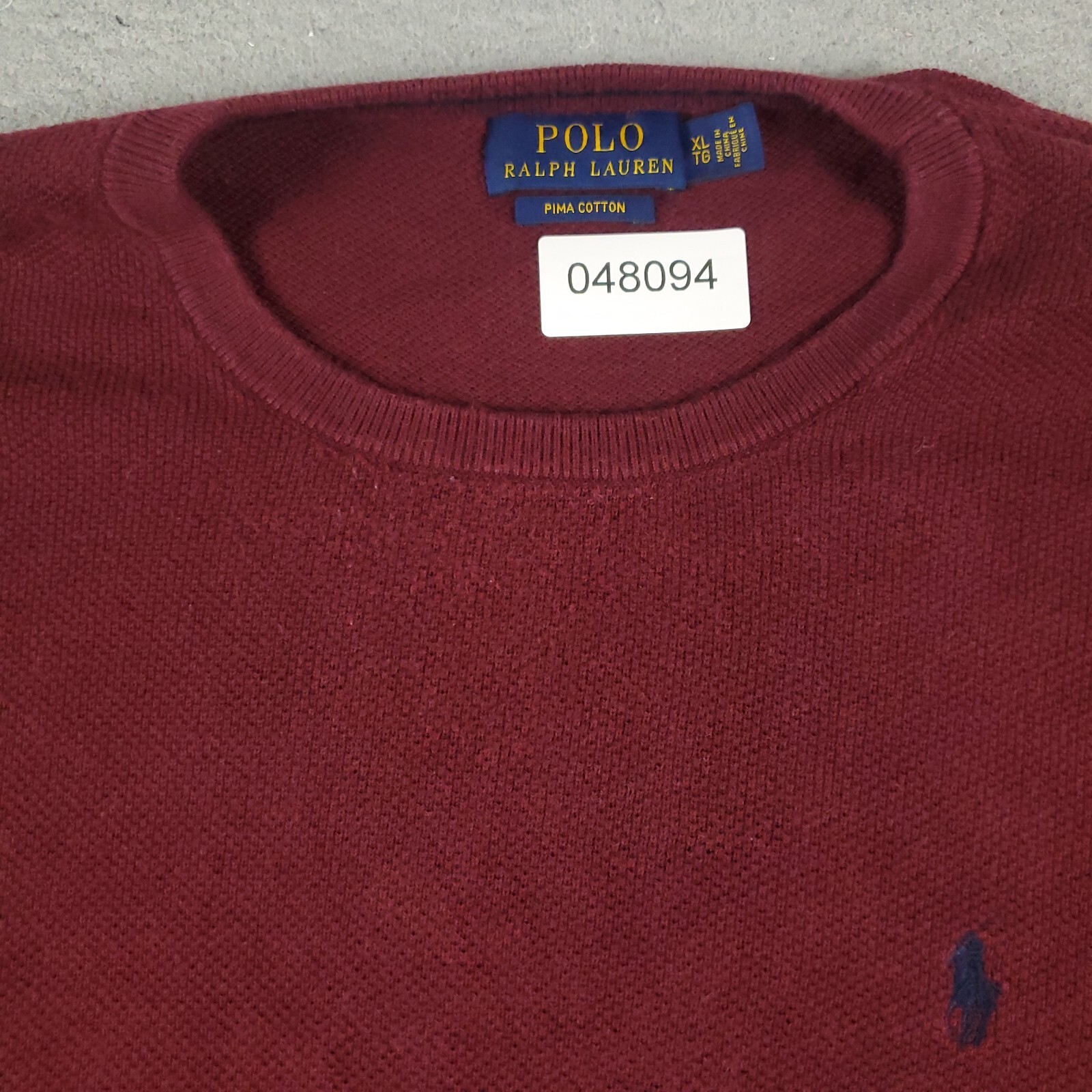 Maglione Ralph Lauren uomo XL rosso pony casual pullover felpa