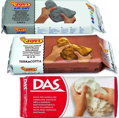 DAS / JOVI Air Dry Modelling Clay BULK 1kg Model Hardening Drying Kids Craft Kit