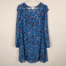 Time and Tru Dress Womens Size XL Floral Cottage Core Long Sleeve NWT