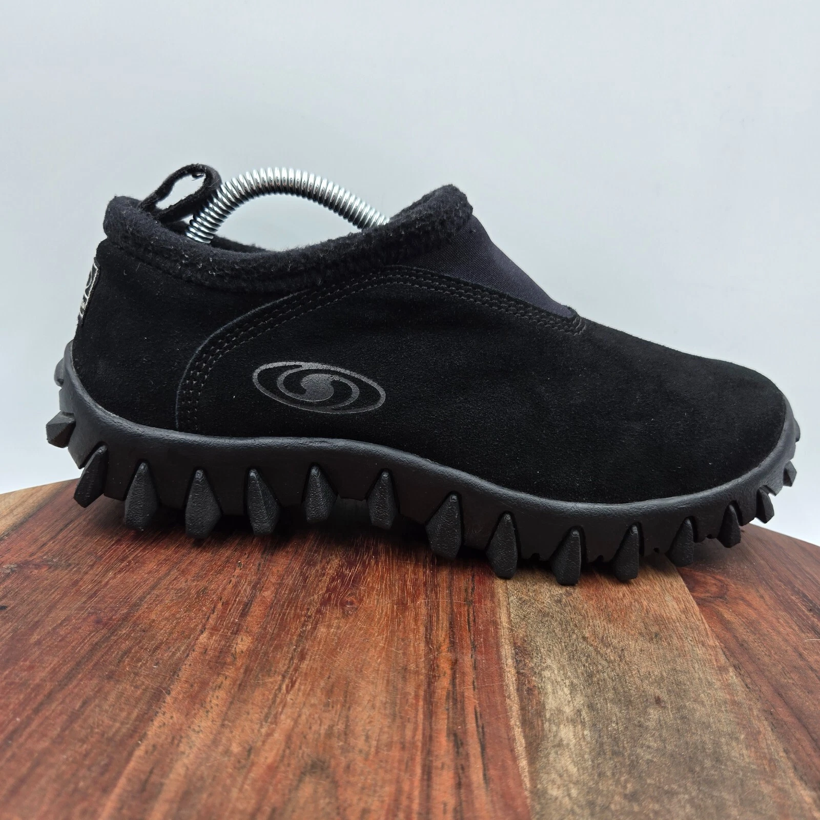 Scarpe Salomon Y2K Contagrip CX uomo 8 nere scamosciate foderate in pile escursionismo moc calde