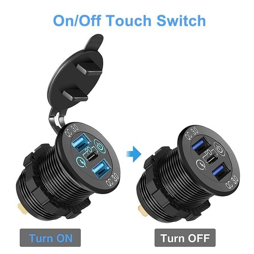 Power Station USB Type C PD, USB Type A QC, 12V Cigarette Socket for Ozito - Bild 4 von 10