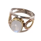 Rainbow Moonstone Gemstone 925 Sterling Silver Handmade Ring For Beautiful Gift
