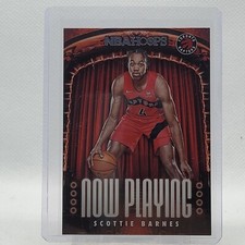 2021-22 Panini NBA Hoops Basketball Scottie Barnes Now Playing RC
