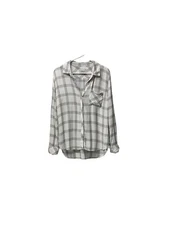 Rails Hunter white grey plaid shirt size XS western cowgirl lightweight flannel
