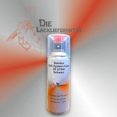 1X Standox 2K VOC-System-Füller Schwarz  U7540 Spraydose 400ml